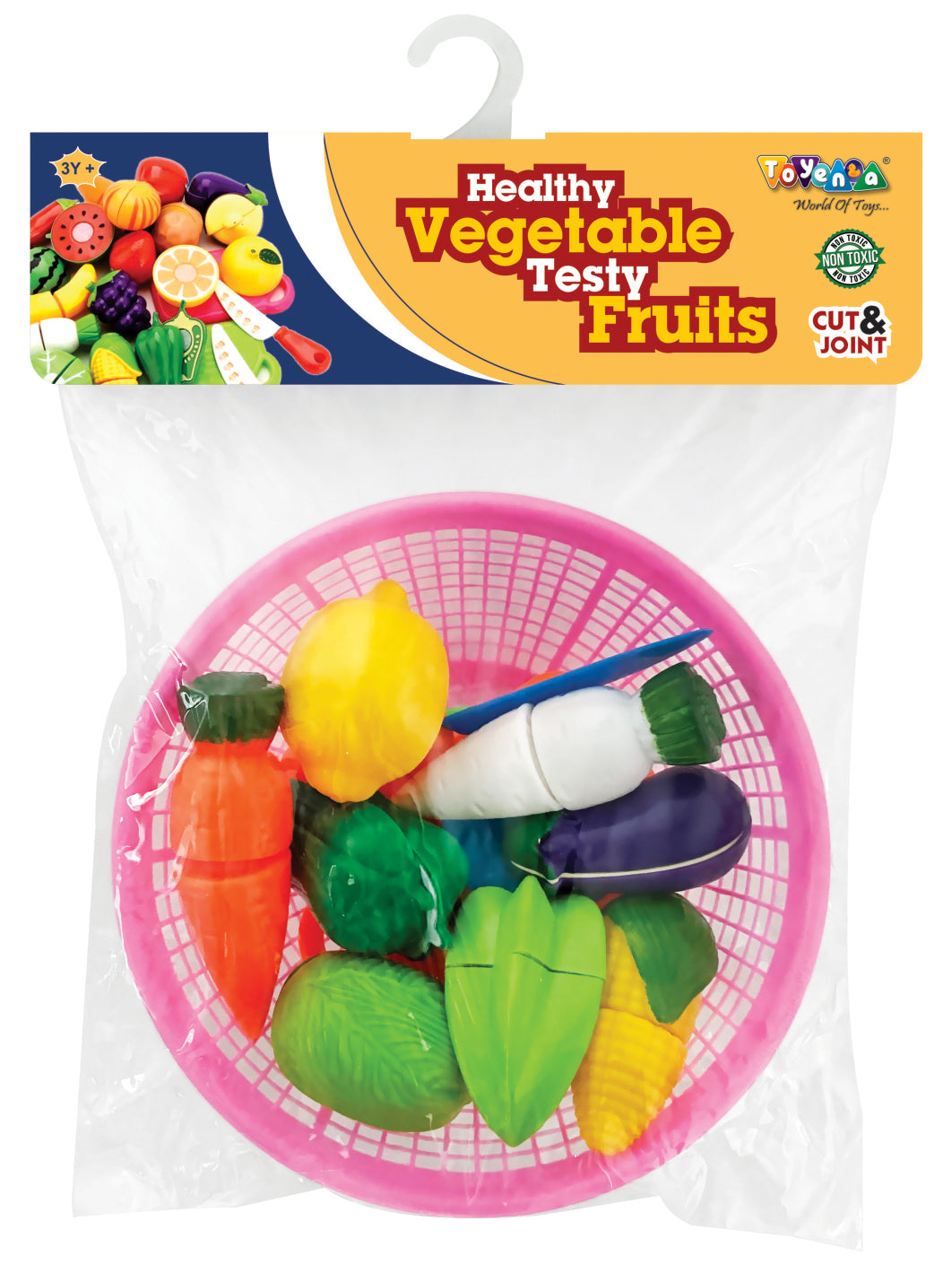 Vegetable Cutting Toy With Basket