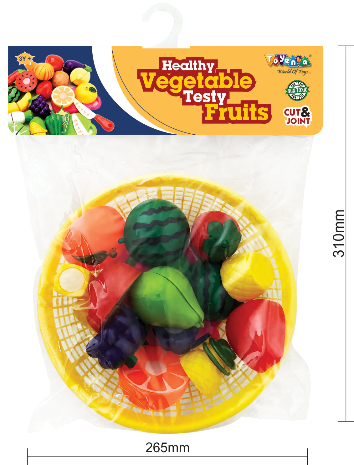 Fruit Cutting Toys With Basket