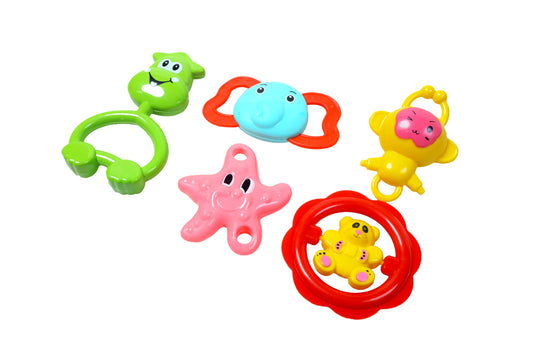 5 Pcs Baby Toys Rattles Set For Babies