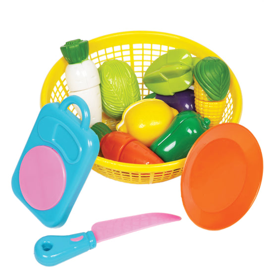 Vegetable Cutting Toy With Basket